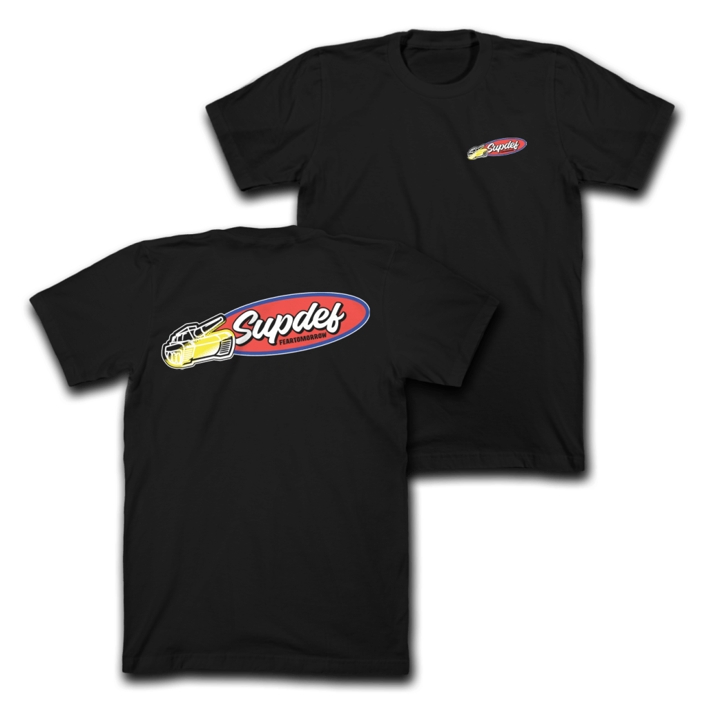 Superior Defense  x Fear Tomorrow Collab T shirt . Black T shirt
